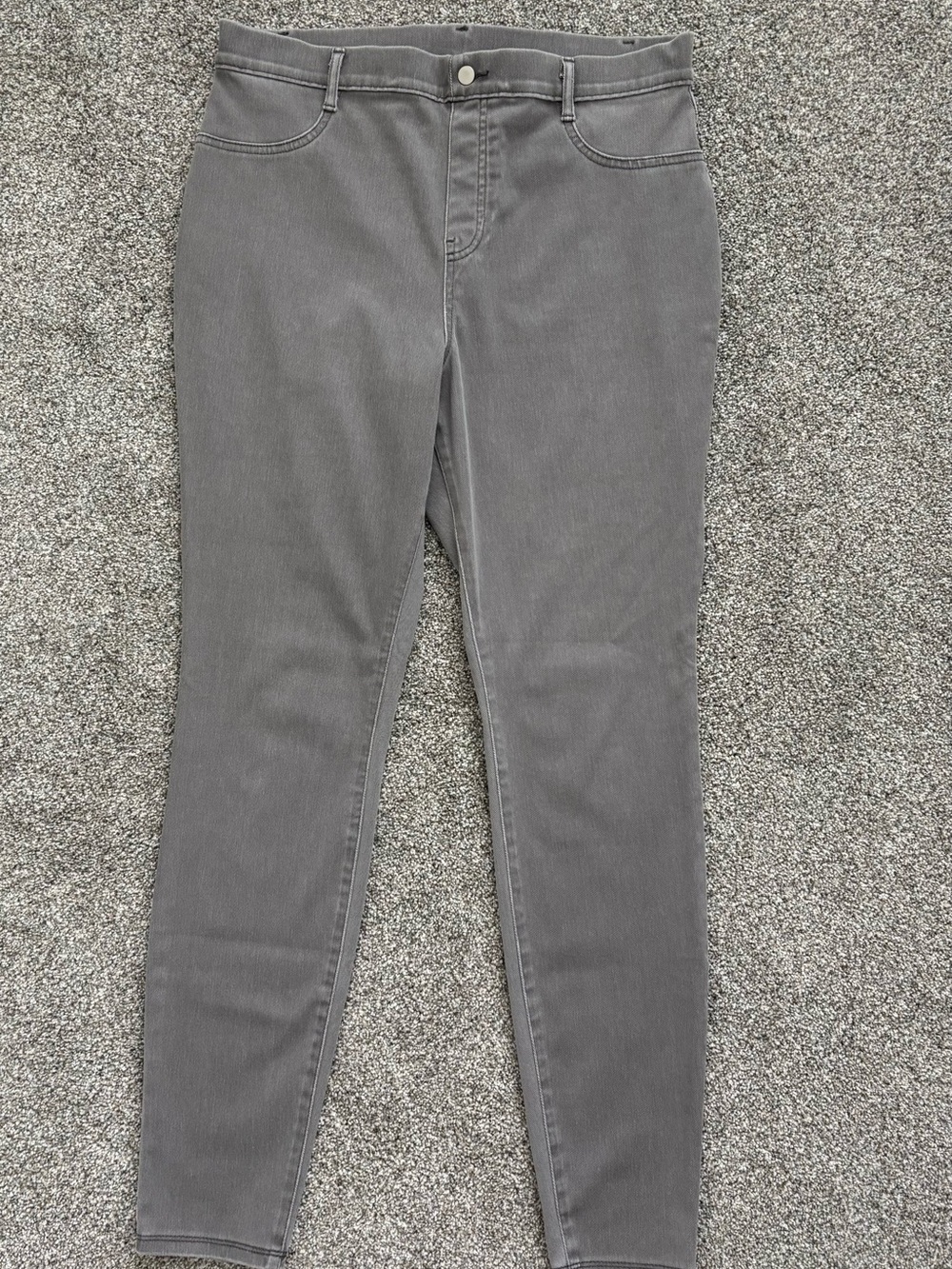 Time and Tru Gray Stretch Jeggings Leggings Size L 12-14 NWOT